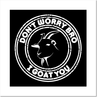 Don't worry bro I goat you Posters and Art